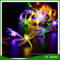 La ficelle décorative de libellule de lumière de bande de l&#39;arbre de Noël LED allume la lampe solaire colorée de chaîne 20LED / 30LED pour le festival